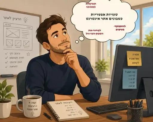 חמש טעויות נפוצות בבניית אתר לעסק קטן